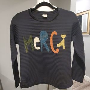 Zara Kids Black Merci Long Sleeve Shirt